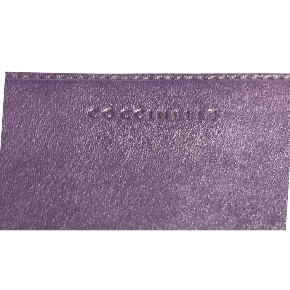 Coccinelle Purple Leather Zip-Around Wallet Organizer